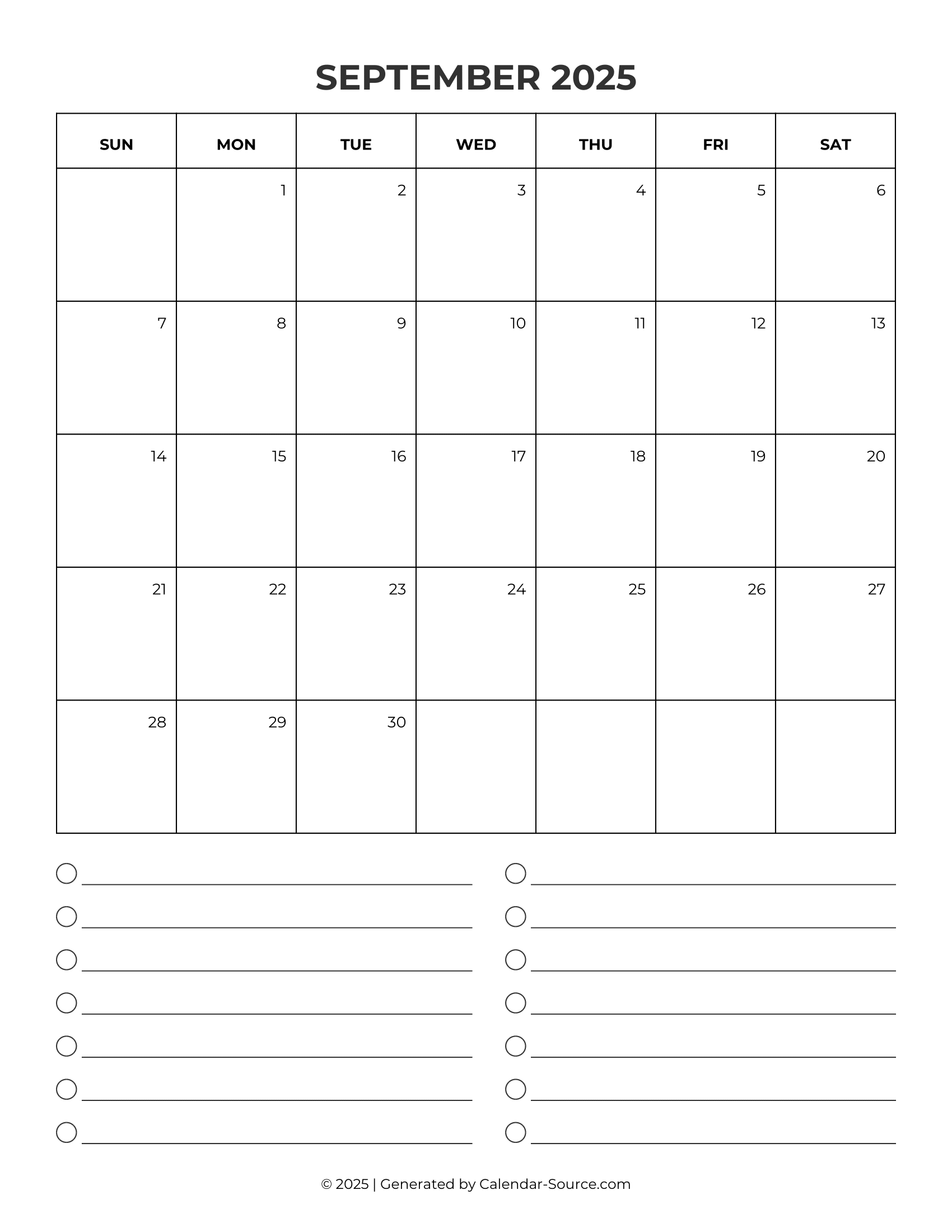 September 2025 Calendar Template 09