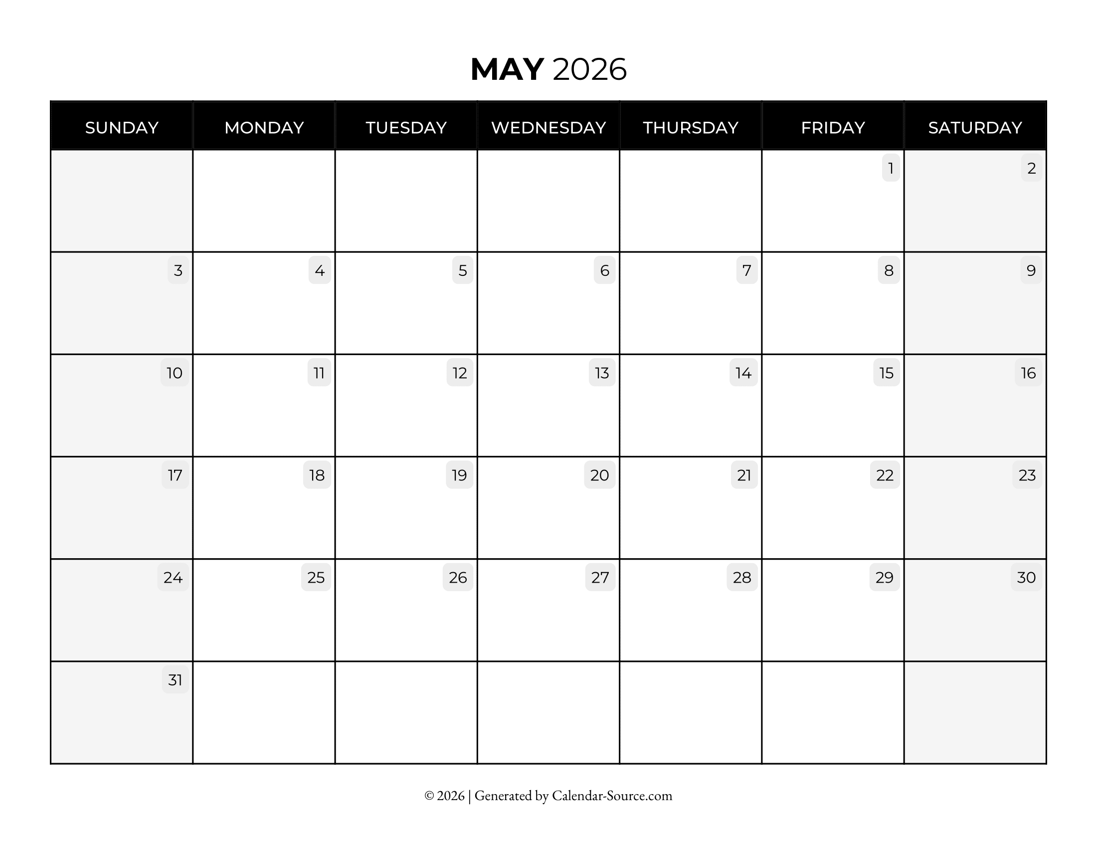 May 2026 Calendar Template 08