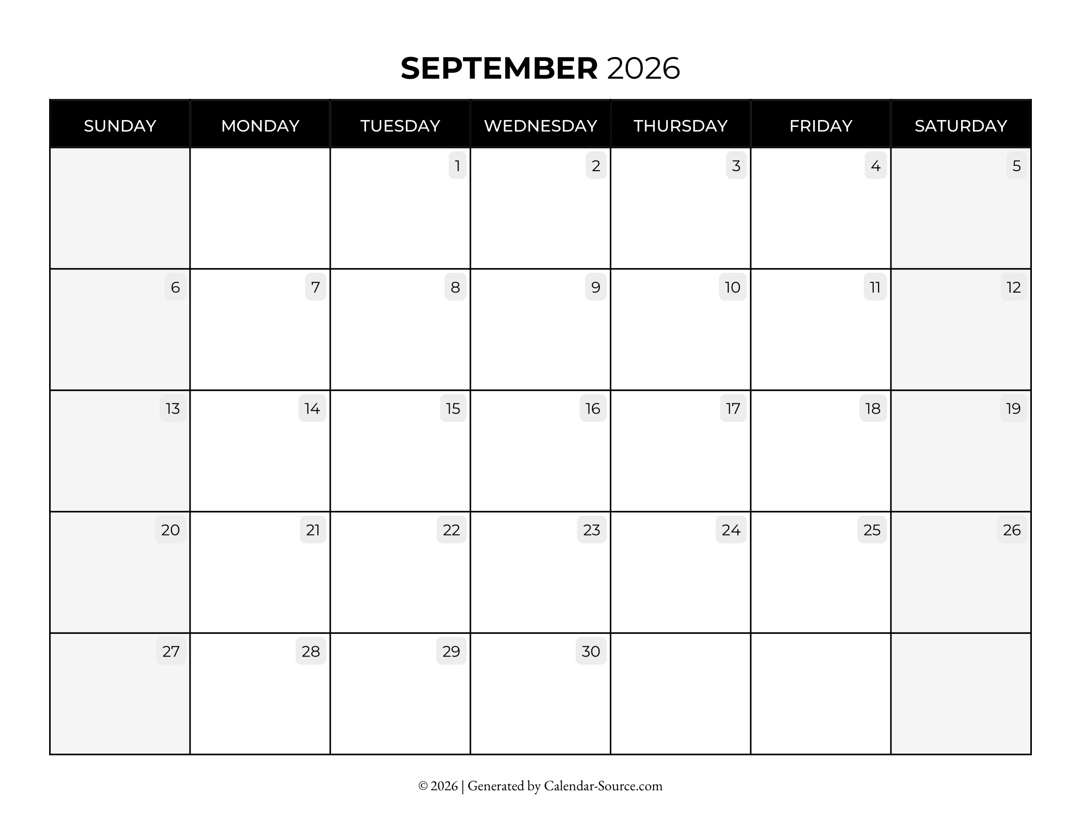September 2026 Calendar Template 08
