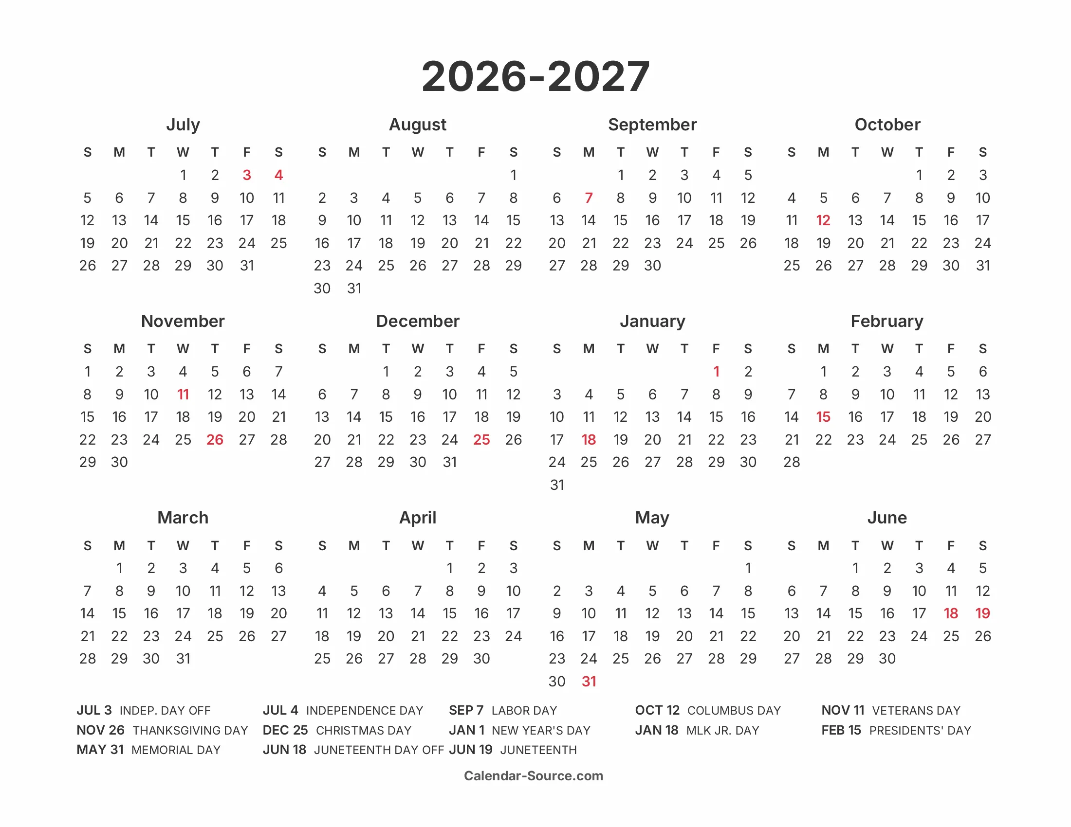 Plantilla de Calendario Imprimible 2026 2027 04
