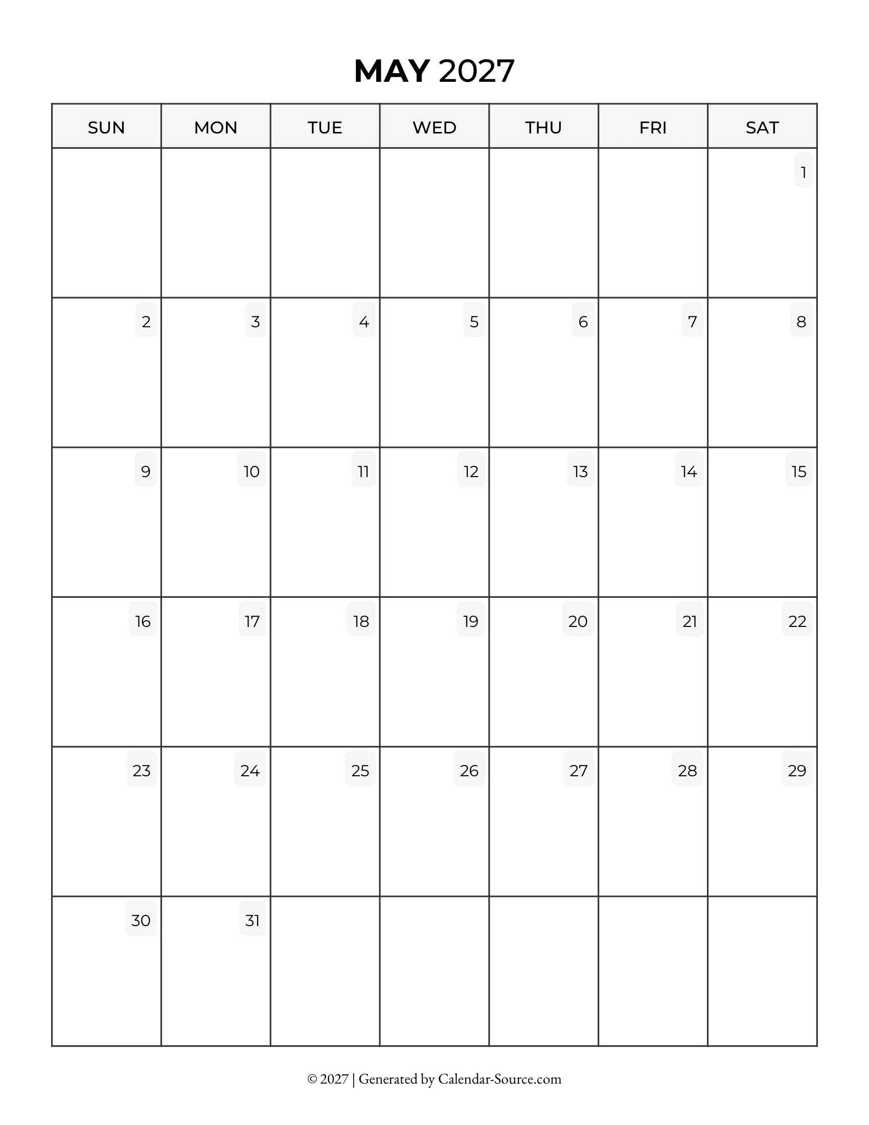 May 2027 Calendar Template 05