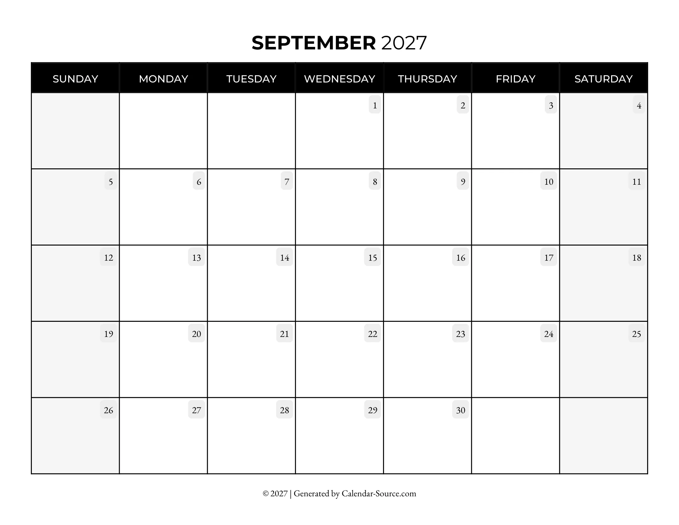 September 2027 Calendar Template 08